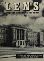 South High School 1953 yearbook cover photo