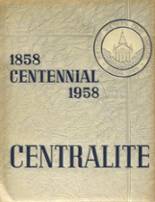 Central High School 1958 yearbook cover photo