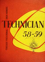 Chicago Vocational 1959 yearbook cover photo