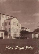 Palm Beach High School 1961 yearbook cover photo