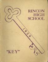 Rincon High School 1959 yearbook cover photo