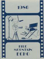 Blue Mountain High School 1986 yearbook cover photo