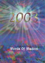 2003 Webster High School Yearbook from Webster, South Dakota cover image