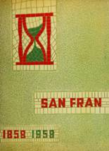 St. Francis Preparatory School 1958 yearbook cover photo
