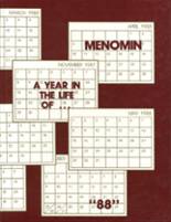 Menomonie High School 1988 yearbook cover photo
