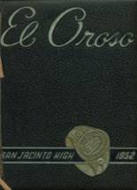 San Jacinto High School 1952 yearbook cover photo