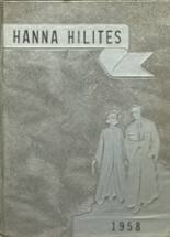 Hanna High School 1958 yearbook cover photo