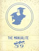 Manual High School 1959 yearbook cover photo