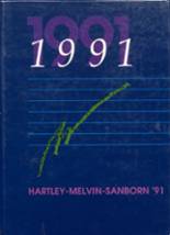 Hartley-Melvin-Sanborn High School 1991 yearbook cover photo