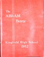 Kingfield High School 1952 yearbook cover photo