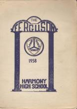 Harmony High School 1958 yearbook cover photo