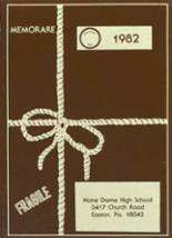Notre Dame High School 1982 yearbook cover photo