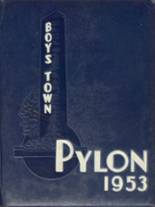 Boys Town High School 1953 yearbook cover photo