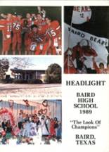 Baird High School 1989 yearbook cover photo