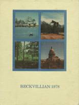 Beckville High School 1978 yearbook cover photo