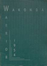 Wakonda High School 1954 yearbook cover photo