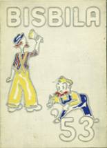 University High School 1953 yearbook cover photo