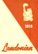 Landon High School 1958 yearbook cover photo