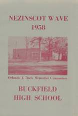 Buckfield High School 1958 yearbook cover photo