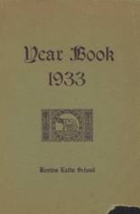 Boston Latin School 1933 yearbook cover photo