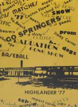 Highland Springs High School 1977 yearbook cover photo