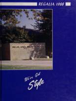 Highland High School 1988 yearbook cover photo