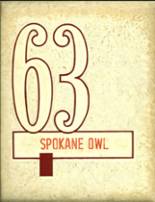 Spokane High School 1963 yearbook cover photo