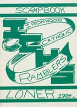 Ironwood Catholic High School 1984 yearbook cover photo