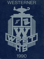 West High School 1990 yearbook cover photo