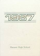 Hansen High School 1987 yearbook cover photo