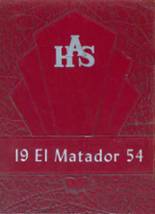 Adrian High School 1954 yearbook cover photo