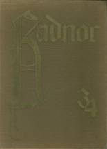 Radnor High School 1934 yearbook cover photo