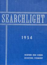 Richford Junior - Senior High School 1954 yearbook cover photo