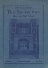 Henryetta High School 1939 yearbook cover photo