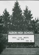 Albion High School 1992 yearbook cover photo