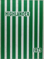 Highland High School 1973 yearbook cover photo