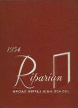 Broad Ripple High School 717 1954 yearbook cover photo