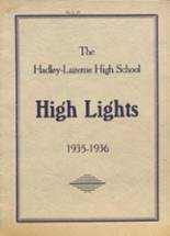 Hadley-Luzerne High School 1936 yearbook cover photo