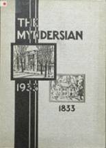 Mynderse Academy 1933 yearbook cover photo