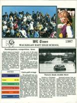Waukegan East High School 1987 yearbook cover photo