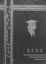 Marshall High School 1934 yearbook cover photo