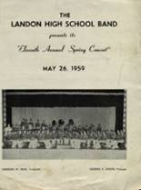 Landon High School 1959 yearbook cover photo