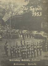Millersburg Military Institute High School 1953 yearbook cover photo