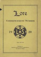 Lewistown High School 1920 yearbook cover photo