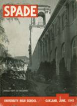 University High School 1940 yearbook cover photo