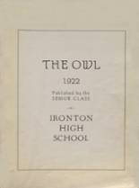 Ironton High School 1922 yearbook cover photo