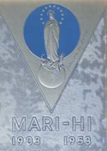 St. Mary's High School 1953 yearbook cover photo