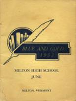 Milton High School 1953 yearbook cover photo