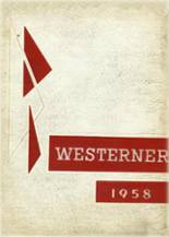 West High School 1958 yearbook cover photo