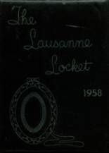 Lausanne Collegiate High School 1958 yearbook cover photo